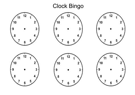 Blank Clock Faces Templates | Activity Shelter