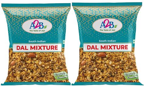 Adyar Anand Bhavan Sweets and Snacks A2B Dal Mixture, Pack of 2 x 200 g ...