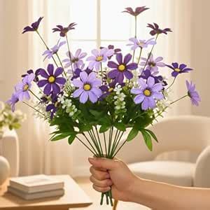 Buy DecoreBugs Set of 2 Artificial Daisy Flower Bunches (Without Pot ...
