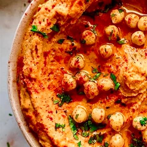 Hummus with Roasted Red Pepper Recipe | Samsung Food App