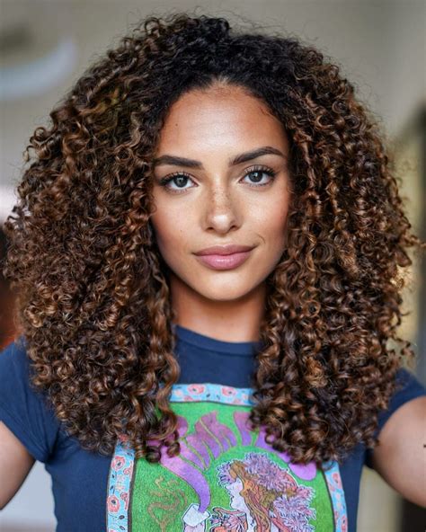 33+ Caramel Highlights On Dark Curly Hair That Are Breaking The Internet