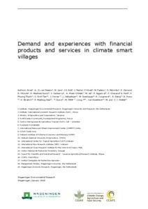 Demand and experiences with financial products and services in climate ...