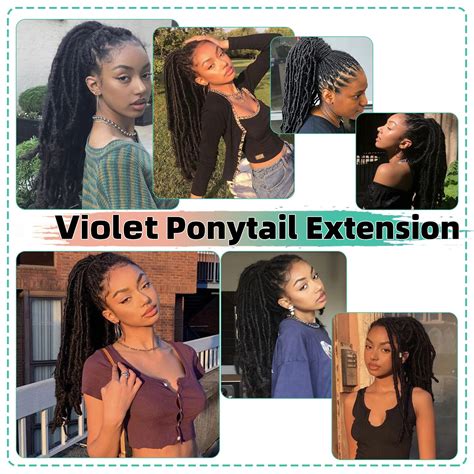 Buy VIOLET Faux Locs Crochet Hair - Wrap Around Ponytail Crochet Hair ...