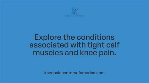 Can Tight Calves Cause Knee Pain
