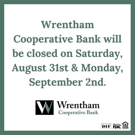#wrenthamcoop #wrenthamcooperativebank #wrenthamma #norfolkma #laborday ...