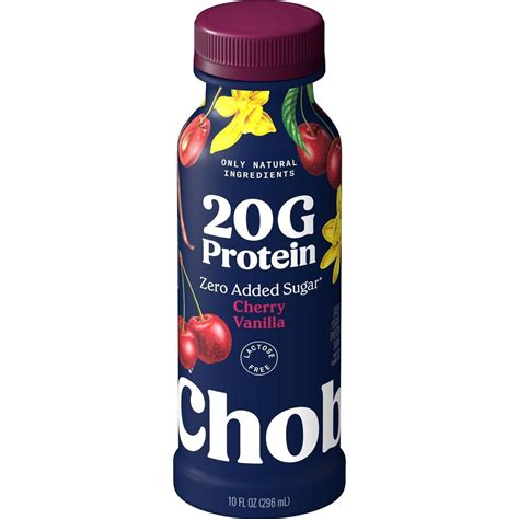 Chobani 20G Protein Zero Sugar Added Yogurt Drink - Cherry Vanilla ...