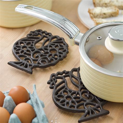 Set of 2 Cast Iron Chicken Trivets | Scott's of Stow