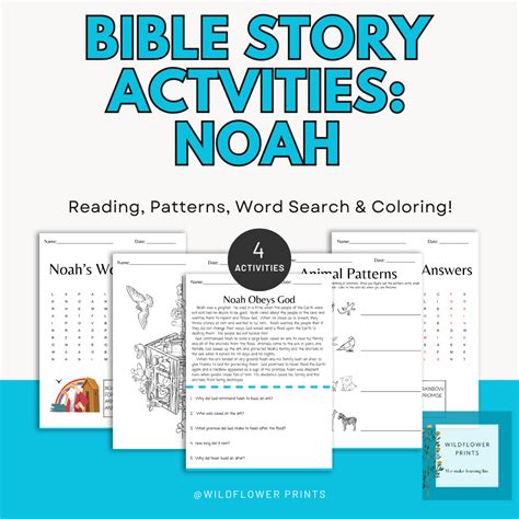Bible Story Activities, Noah and the Ark, Reading, Math, Word ... - Worksheets Library