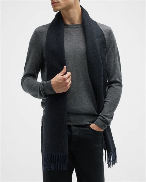 Dolce&Gabbana Men's Cashmere-Wool Double-Face Monogram Scarf | Neiman ...