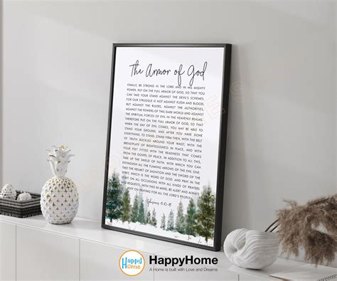 The Armor of God Ephesians 6:10-18 NIV Bible Verse Wall Art - Etsy