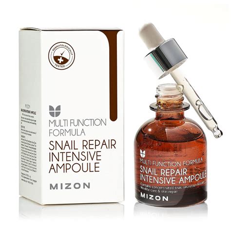 MIZON Snail Repair Intensive Ampoule, Snail Mucin Extract, Safe Formula ...