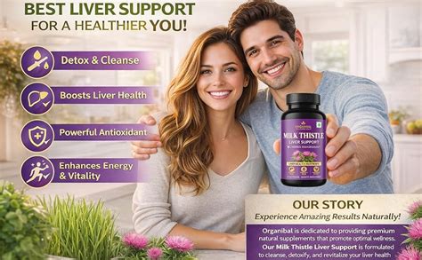 Milk Thistle Capsules for Liver Detox & Liver Support | 1000 mg ...