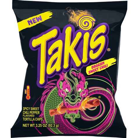 Takis Dragon Sweet Chili Rolls 3.25 oz Bag, Spicy Sweet Chili Pepper ...