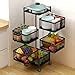 GLOBAL LOCAL Square Kitchen Trolley with Wheels Kitchen Organizer ...