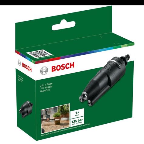 Bosch 3-in-1 Nozzle for High Pressure Washer for 135 Bar Pressure ...