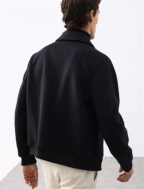 Buy Wool Rich Bomber Jacket at Marks & Spencer