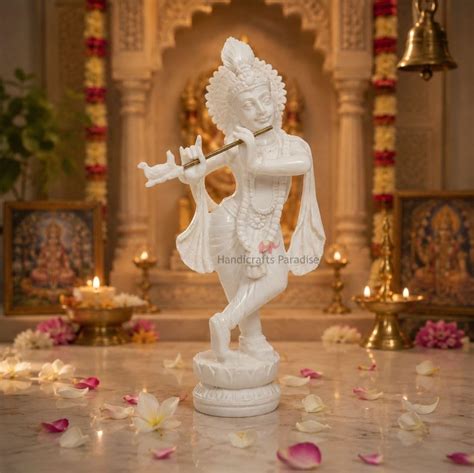 Buy Handicrafts Paradise Resin Standing Krishna Idol (6.4 cm x 3.8 cm x ...