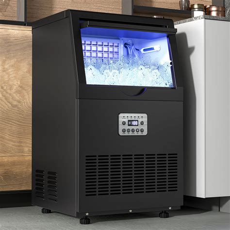 YITAHOME Black Commercial Under Counter Ice Maker Machine 130lbs, ETL ...