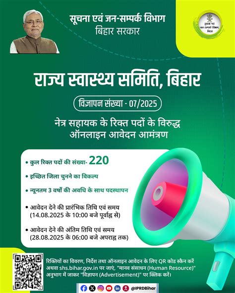 Bihar Ophthalmic Assistant Vacancy 2025: Apply Online For 220 Posts ...