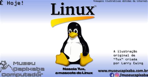 Tux a mascote do sistema Linux de 1996 - MCC - Museu Capixaba do Computador