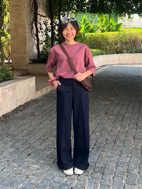 Check styling ideas for「AIRism Cotton Oversized Crew Neck T-Shirt ...