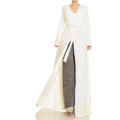 Bride Dressing Gown Creamy White | Floor Length Duster Coat | Wedding ...