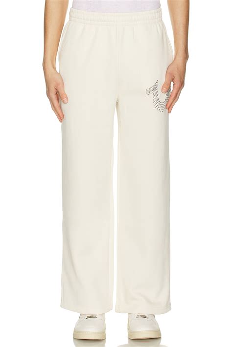 True Religion Studded Baggy Sweatpant in Winter White | REVOLVE