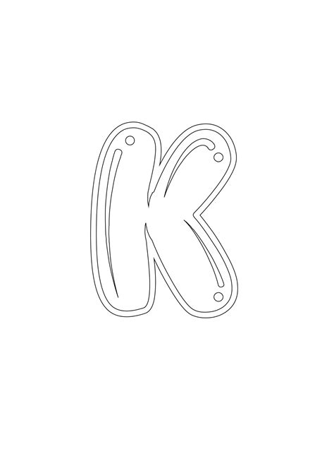 Download Printable Bubble Letter K - Bubble Letters