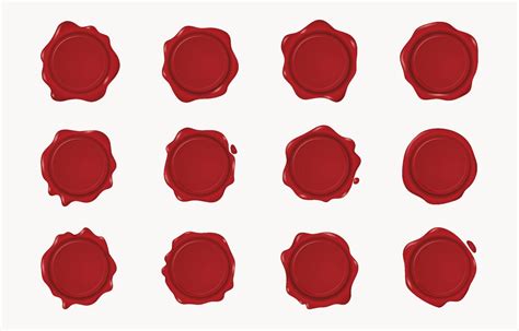 24+ Free Set Of Wax Seal And Award Design Elements Vector