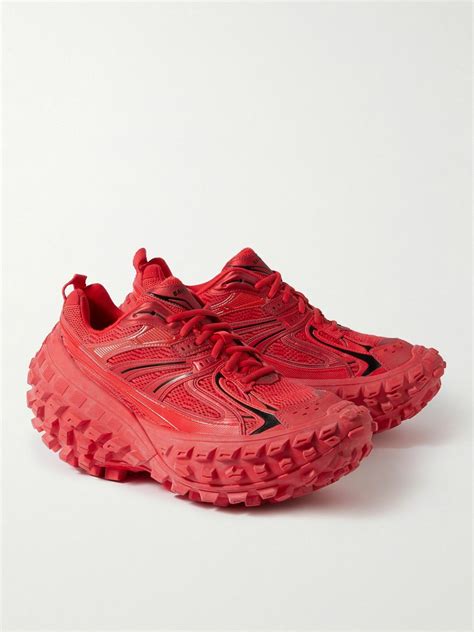 Balenciaga - Defender Mesh and Rubber Sneakers - Red Balenciaga