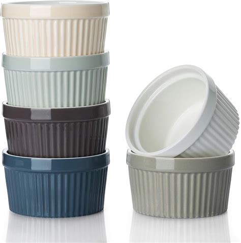Amazon.com: Sweese 511.003 Porcelain Souffle Dish, 6 Ounce Ramekins for ...