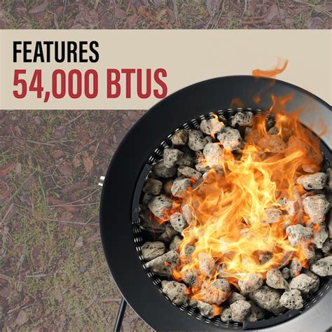 Master Forge 18.5-in W Gunmetal Portable Steel Round Propane Gas Fire ...