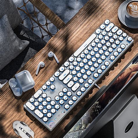 Buy Basaltech White Mechanical Gaming Keyboard with White Wired Gaming ...