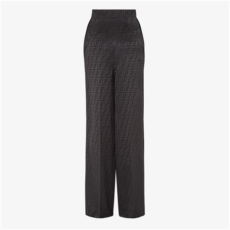 Pantalón Seda Negro | Fendi