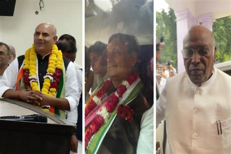 Kharge, Tharoor, KN Tripathi File Nominations For Congress Prez Post ...