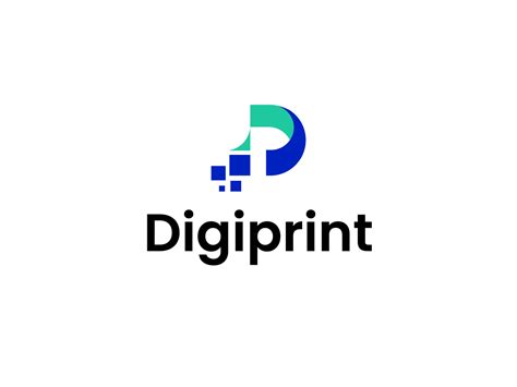 Digiprint D P letter digital logo design by NM Tamli on Dribbble