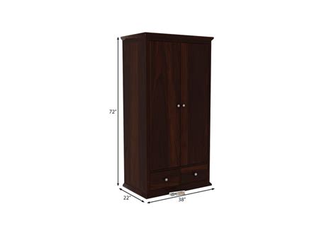 Buy Adam 2 Door Multi Utility Wardrobe (Walnut Finish) Online in India ...