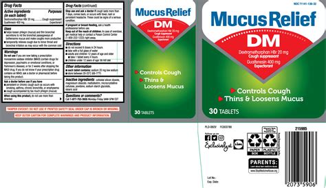 Product Images Mucus Relief DM Photos - Packaging, Labels & Appearance