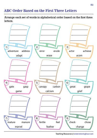 Alphabet Order Worksheet 的图像结果