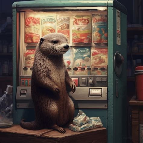 Image result for Otter Using Vending Machine