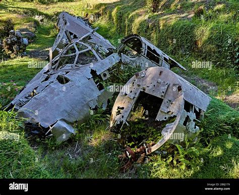 WW2 Japanese aircraft wreckage scattered among the palm trees Rabaul ...