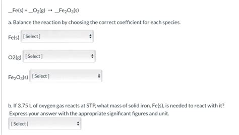 How to Balance Fe O2 的图像结果