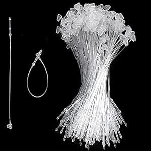 Jasol Loop Pin Plastic Fastener Hang Tag Snap Lock 7 Inches White Pin ...