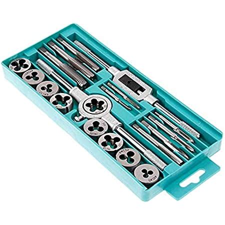 Hetkrishi 20pcs Metric Tap and Die Set Thread Tool M3 to M12 Thread ...