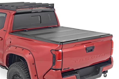 Rough Country Hard Tri-Fold Flip Up Truck Bed Tonneau Cover for Toyota ...