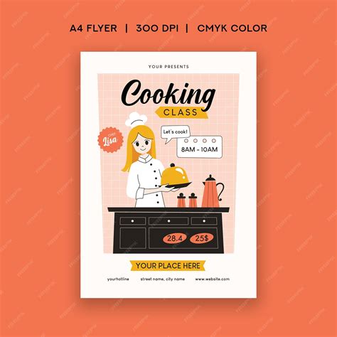 Cooking class flyer | Premium PSD