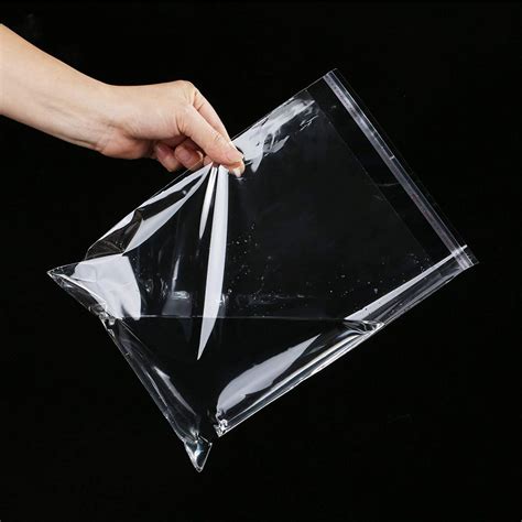 Thick Clear Cello Durable Plastic Resealable Self-Sealing Poly ...