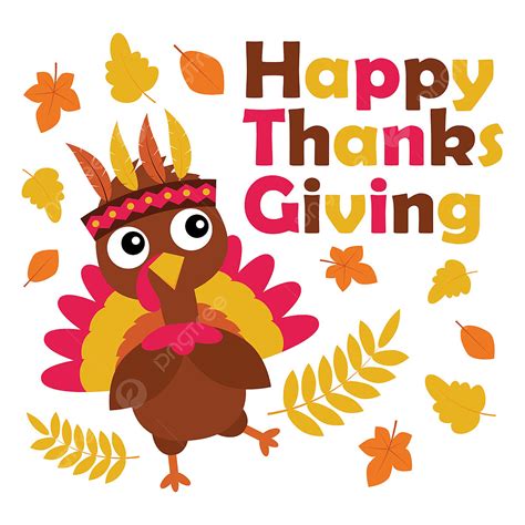 Cute Turkey Happy Thanksgiving Day Cartoon, Thanksgiving Clipart ...