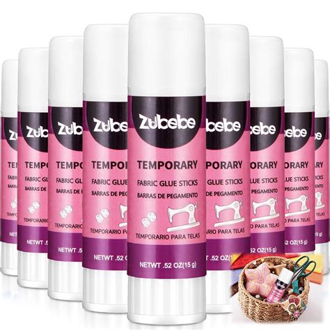 Amazon.com: Zubebe 30 Pcs Temporary Fabric Glue Fabric Glue Sticks Bulk ...