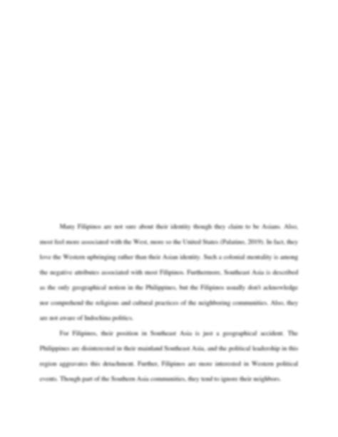 SOLUTION: Are Filipinos Asian.edited - Studypool